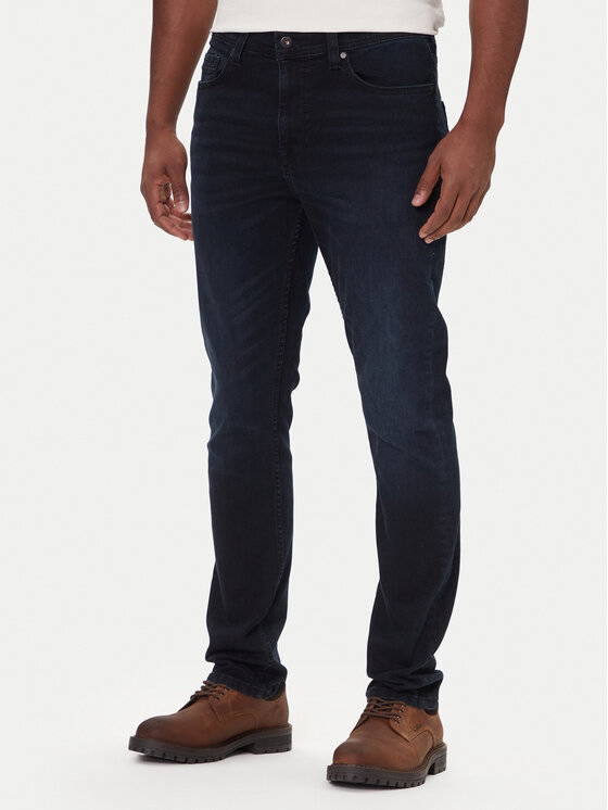 Mustang Mustang Τζιν Vegas 1016796 Σκούρο μπλε Slim Fit