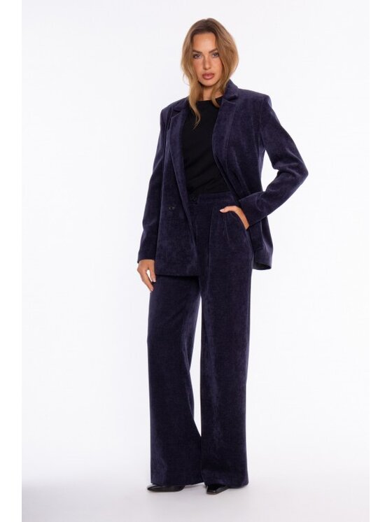Made of Emotion Made of Emotion Spodnie materiałowe M932 Niebieski Wide Leg