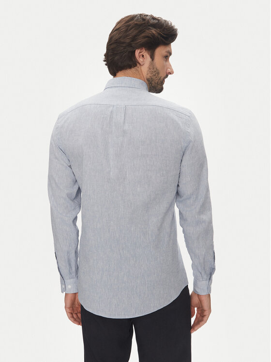 Lindbergh Lindbergh Cămașă 30-203344B Albastru celest Relaxed Fit