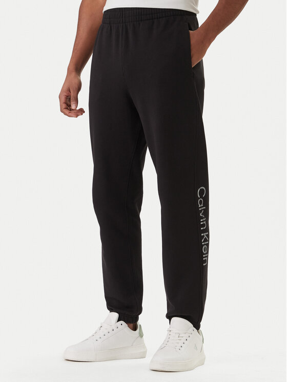 Calvin Klein Pantaloni trening Eu Sportswear Graphic LV04LF236G Negru Regular Fit