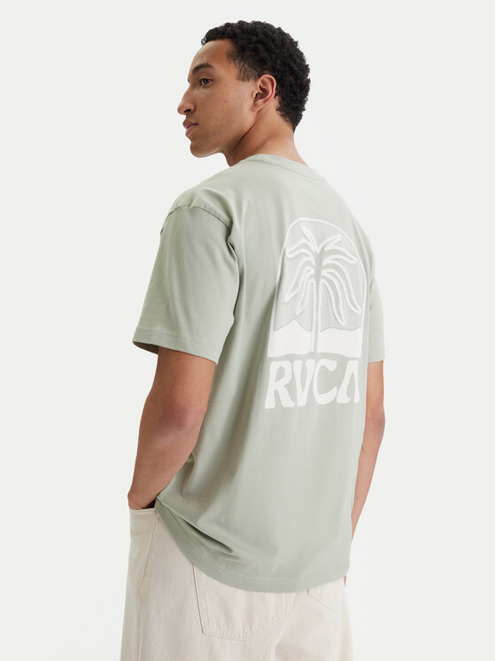 RVCA RVCA Majica Palmcrest EVYZT00275 Zelena Relaxed Fit