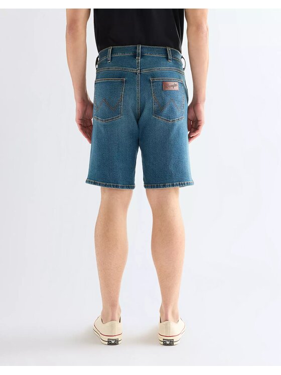 Wrangler Wrangler Szorty jeansowe FRONTIER SHORT Niebieski Regular Fit
