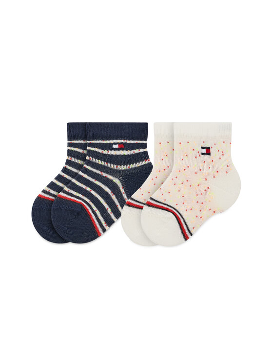 Set di 2 paia di calzini lunghi da bambini Tommy