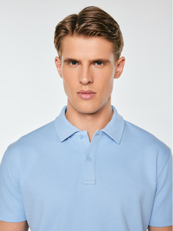 BIG STAR BIG STAR Polo NISSER Niebieski Basic Fit