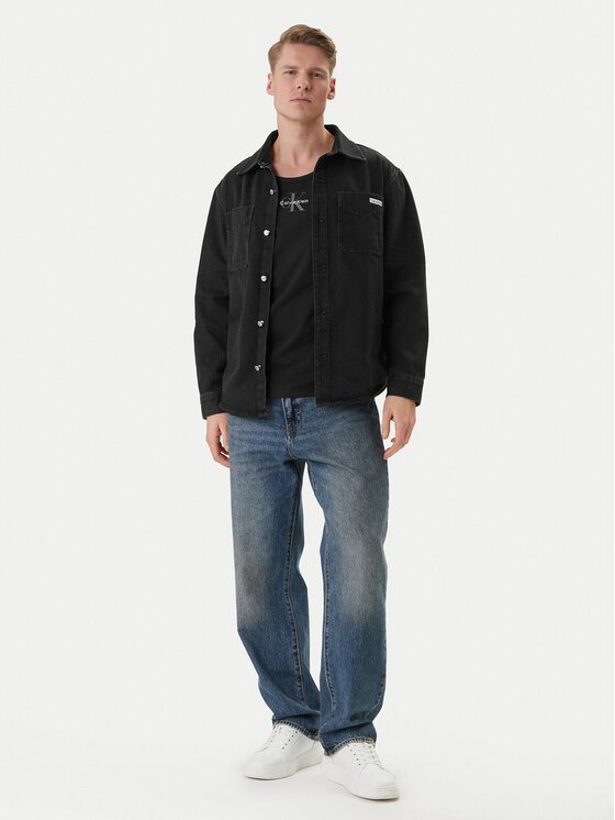 Calvin Klein Jeans Calvin Klein Jeans cămașă de blugi 90's LV04RF709G Negru Regular Fit