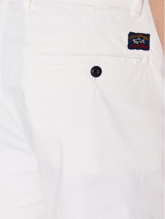 Paul&Shark Paul&Shark Stoffshorts 23414027 Weiß Regular Fit