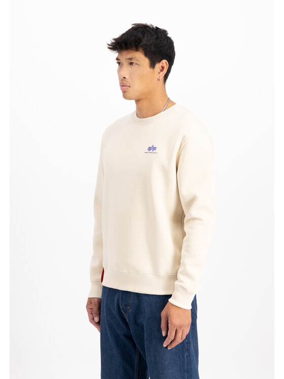 Alpha Industries Alpha Industries Bluza Basic Small Logo Sweatshirt Beżowy Regular Fit