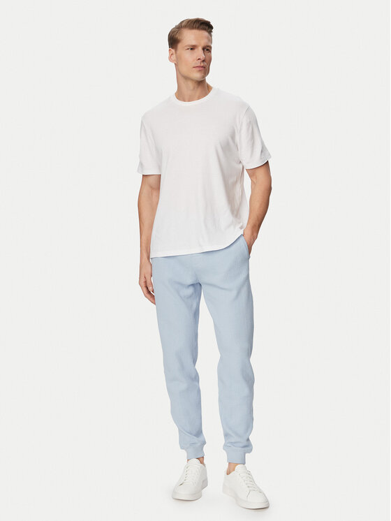 BOSS BOSS Teplákové kalhoty Structure 50540577 Světle modrá Regular Fit