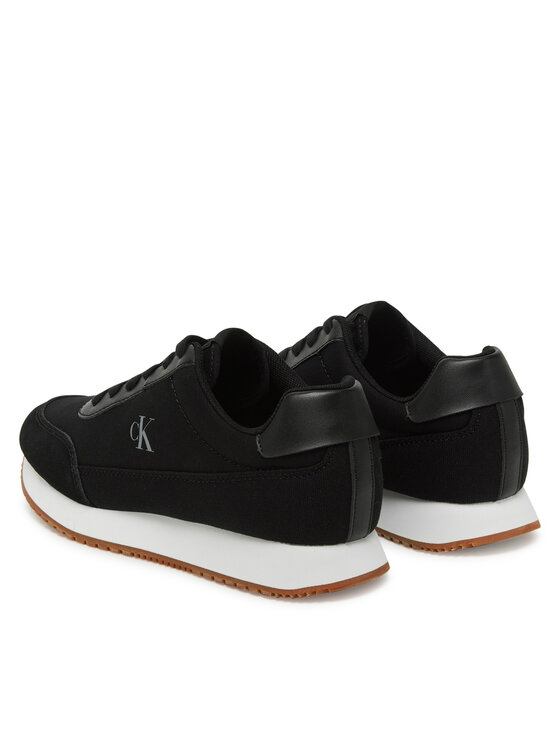 Calvin Klein Jeans Calvin Klein Jeans Sneakersy Retro Runner Low Laceup Canvas YW0YW01888 Čierna