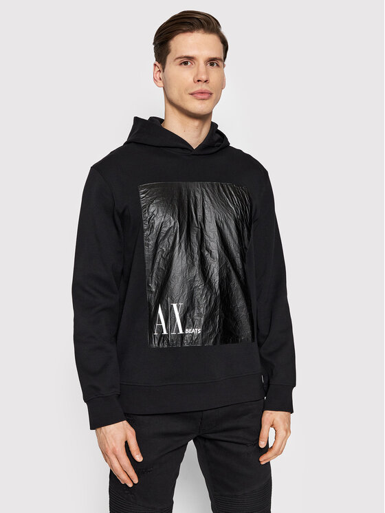 Armani Exchange Armani Exchange Mikina 3LZMJE ZJYAZ 1200 Černá Regular Fit