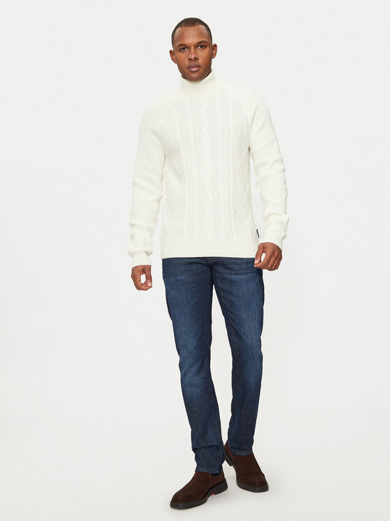 Hechter Paris Hechter Paris Rollkragenpullover 65019 142814 Écru Regular Fit