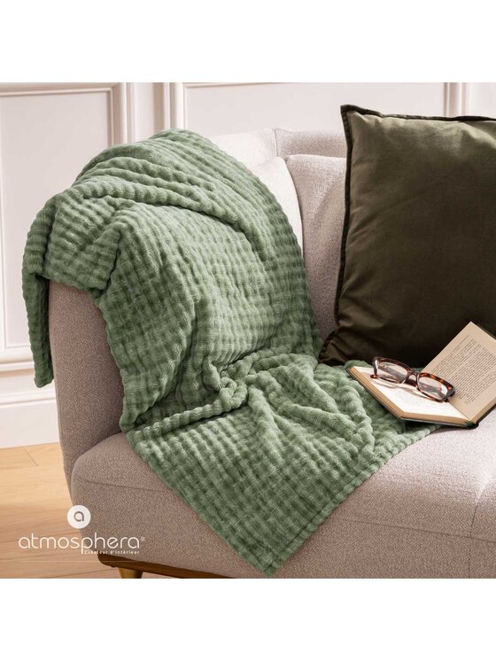 MIAhome MIAhome Koc Pled 125x150 cm SELATU zielony Zielony