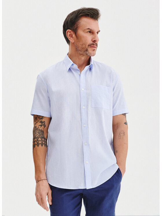 Pako Lorente Pako Lorente Koszula P25SF-1K-003 Niebieski Regular Fit