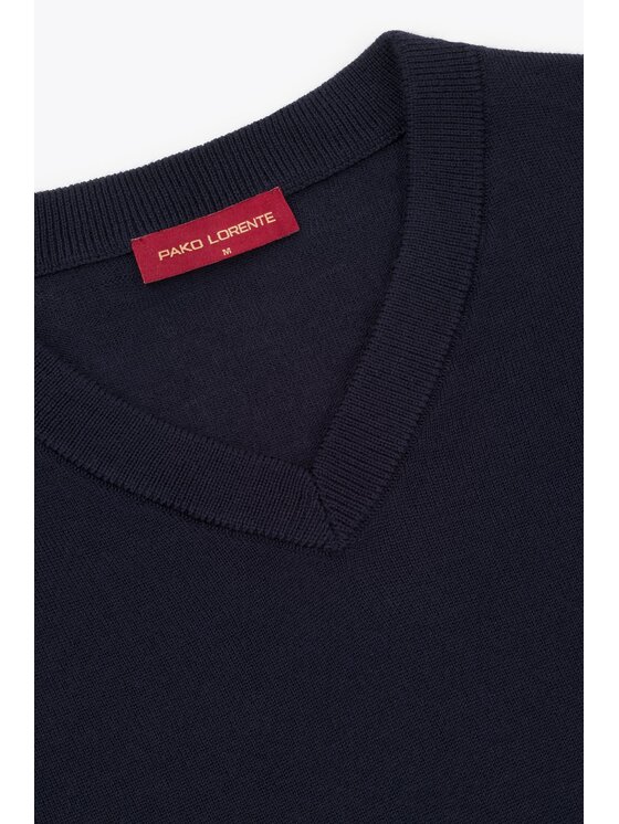 Pako Lorente Pako Lorente Sweter P26WP-2X-008 Granatowy Straight Fit