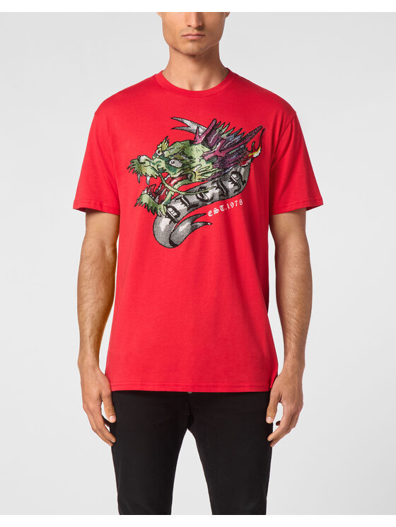 PHILIPP PLEIN PHILIPP PLEIN T-shirt 19509 Rosso Regular Fit