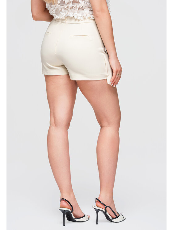 Ombre Ombre Szorty materiałowe OW-ST-E0013 Beżowy Slim Fit