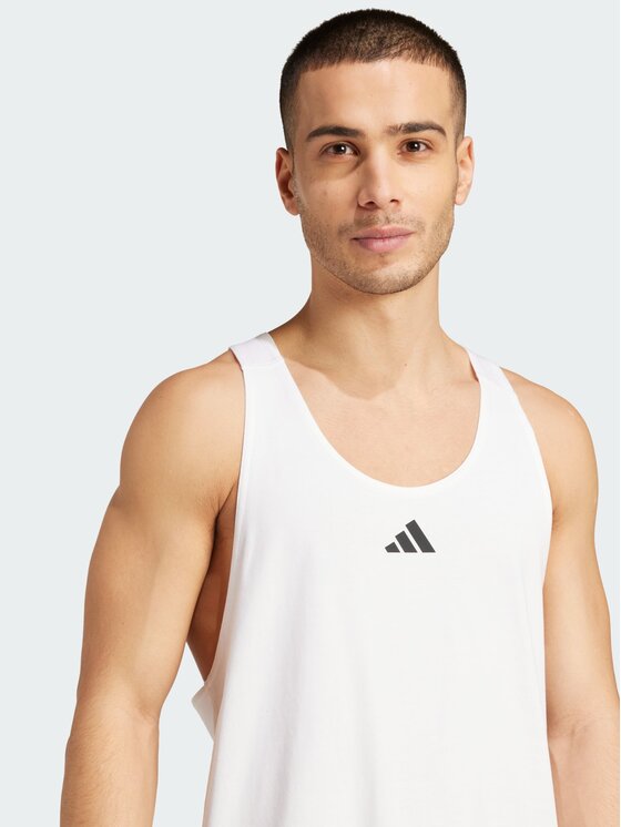 adidas adidas Koszulka techniczna 150847 Biały Loose Fit