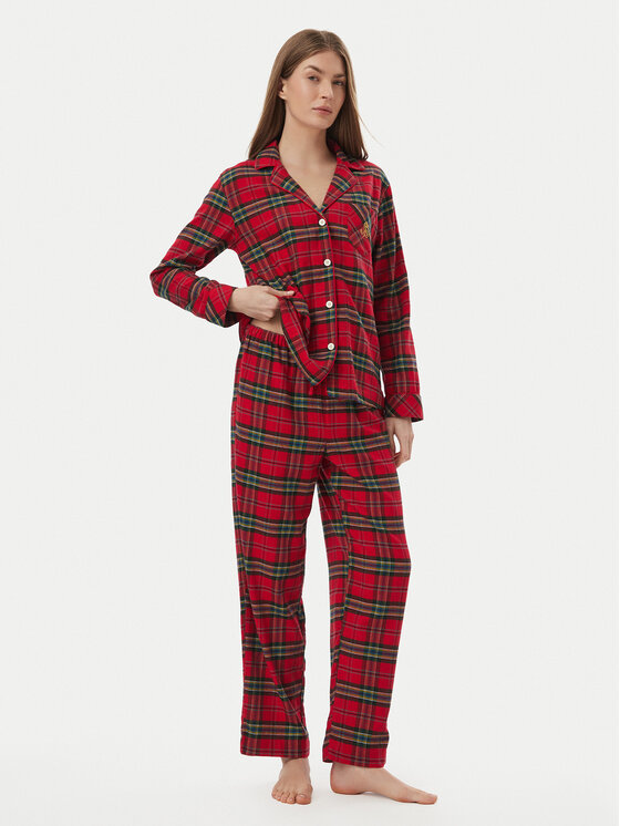 LAUREN RALPH LAUREN LAUREN RALPH LAUREN Pižama ILN92551F Rdeča Relaxed Fit