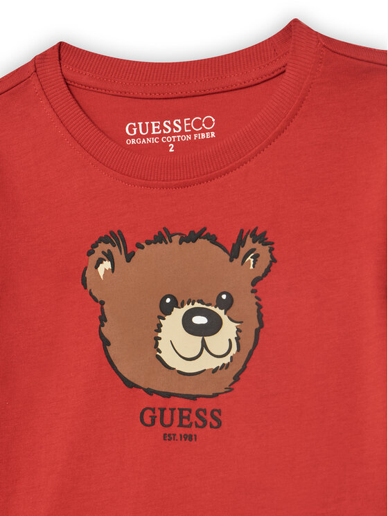 Guess Guess Majica N5YI25 K8HM4 Crvena Regular Fit