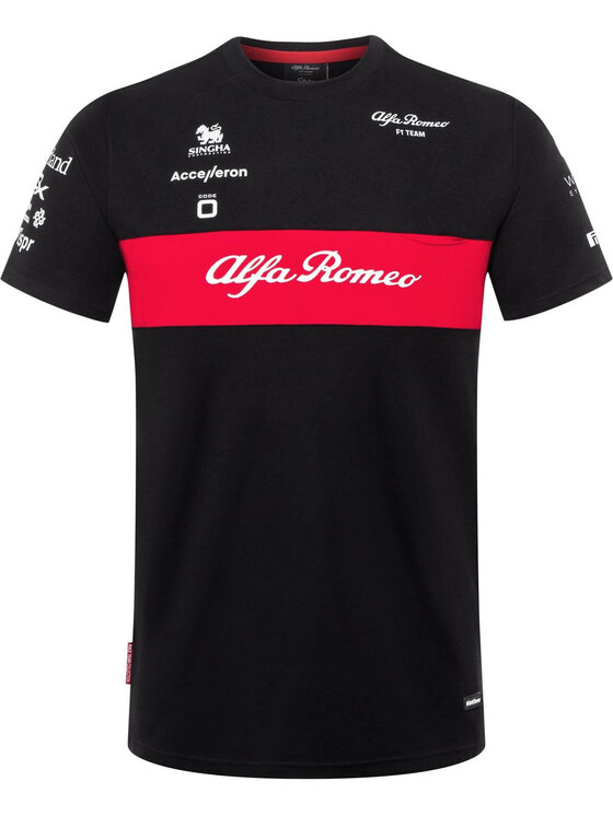 Alfa Romeo Racing Alfa Romeo Racing T-Shirt Team Czarny Regular Fit