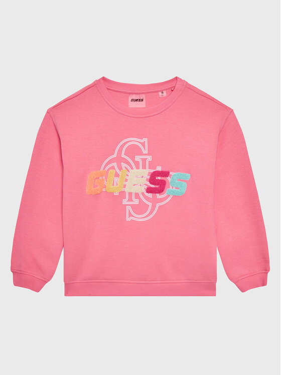 Guess Guess Суитшърт J3GQ08 FL04P Розов Regular Fit
