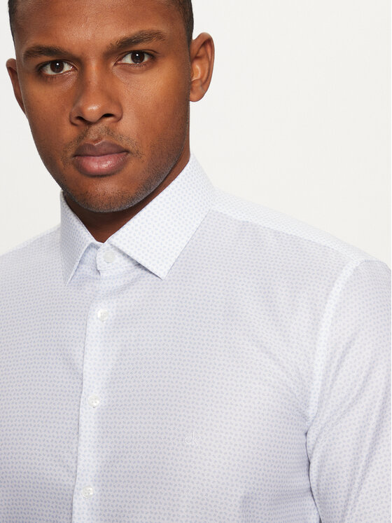 Calvin Klein Calvin Klein Koszula K10K113855 Biały Slim Fit