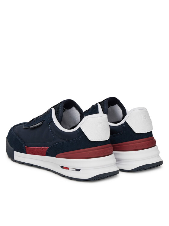 Tommy Hilfiger Tommy Hilfiger Sneakersy Retro Runner Nylon Mix FM0FM05523 Granatowy