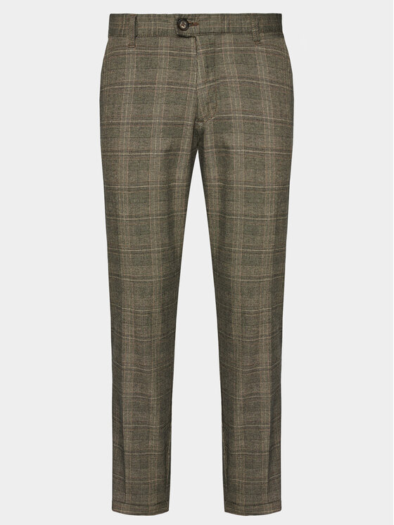 Redefined Rebel Chino nohavice Ercan 196045 Hnedá Slim Fit