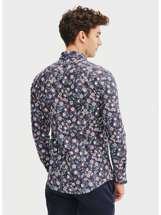 Pako Lorente Pako Lorente Koszula P25SF-1X-001 Granatowy Slim Fit