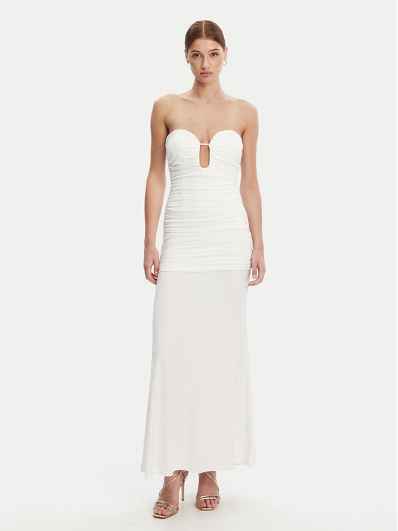 Bardot Bardot Večerní šaty 59692DB1 Bílá Slim Fit