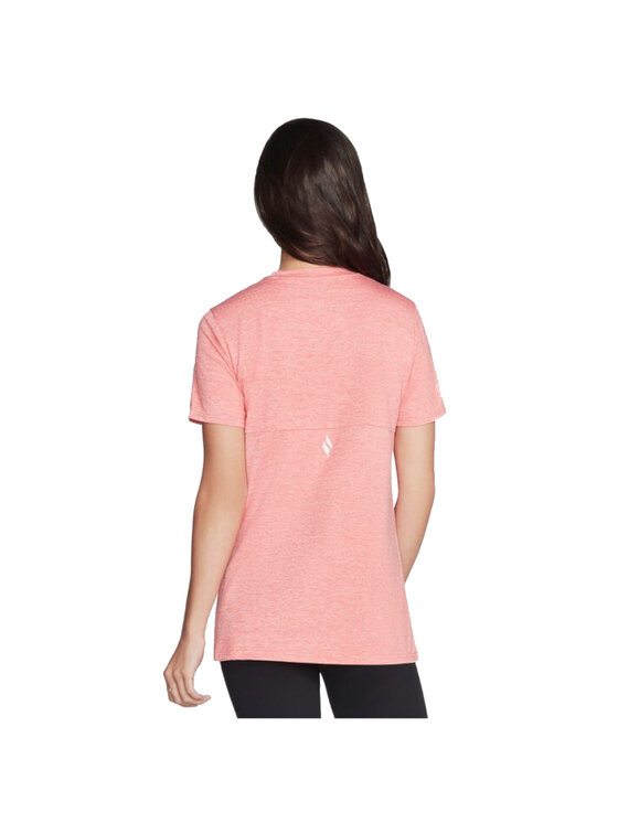 Skechers Skechers T-Shirt Skechers Diamond Blissful Tee Różowy Regular Fit