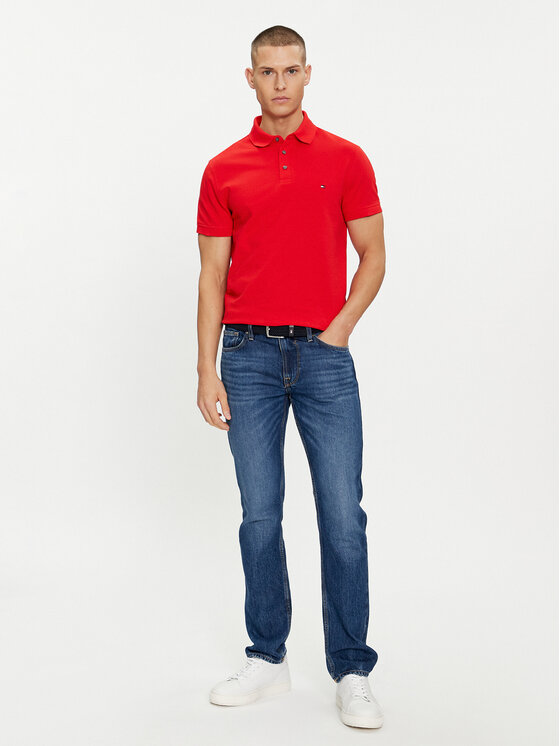 Tommy Hilfiger Tommy Hilfiger Polo majica 1985 MW0MW17771 Rdeča Slim Fit
