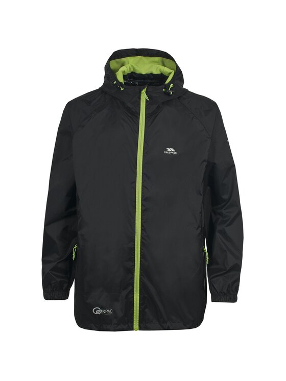 Trespass Trespass Kurtka przeciwdeszczowa Qikpac Czarny Long Fit
