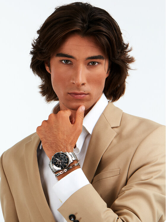 Maserati Maserati Set sata i narukvice Competizione Diver Chronograph Gift SET R8873600001 Srebrna