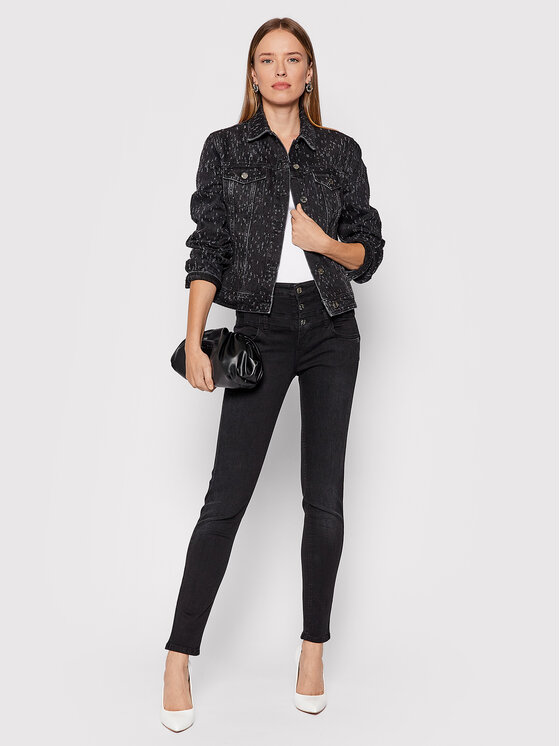 Giacca di jeans UF1059 D4639 Nero Regular Fit