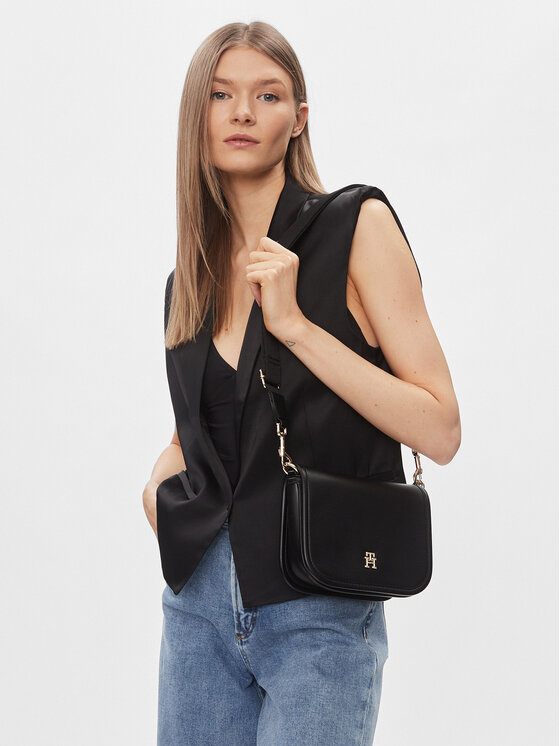 Tommy Hilfiger Handtasche Th City Crossover AW0AW15694 Schwarz  