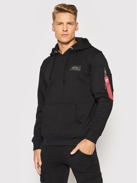 Alpha Industries Alpha Industries Суитшърт Back Print 178318RP Черен Regular Fit