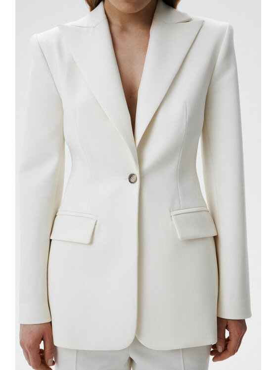 MARI PRETI MARI PRETI Giacca da abito Serene Bianco Regular Fit