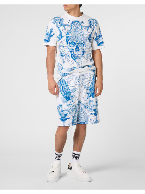 PHILIPP PLEIN PHILIPP PLEIN Szorty sportowe 29859 Biały Jogger Fit