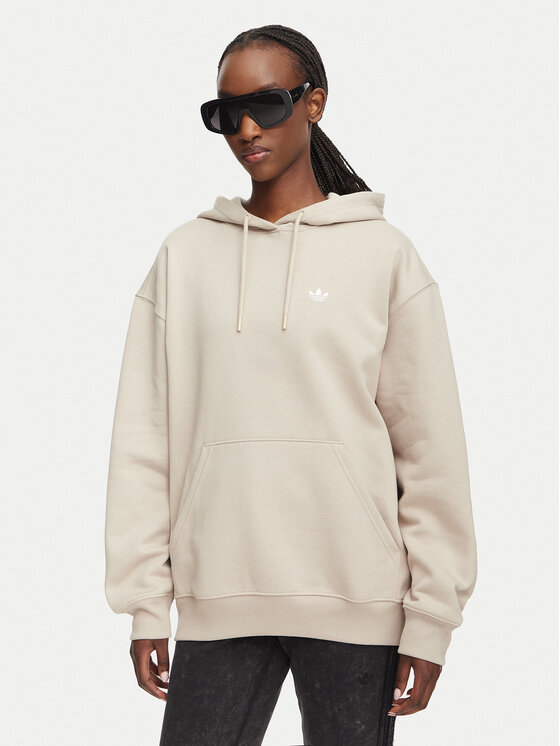 adidas Суитшърт Essentials Oversized Fleece Hoodie KR3591 Бежов Oversize