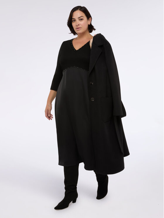 Fiorella Rubino Fiorella Rubino Vestito da giorno 7046T001691N033 Nero Flared Fit