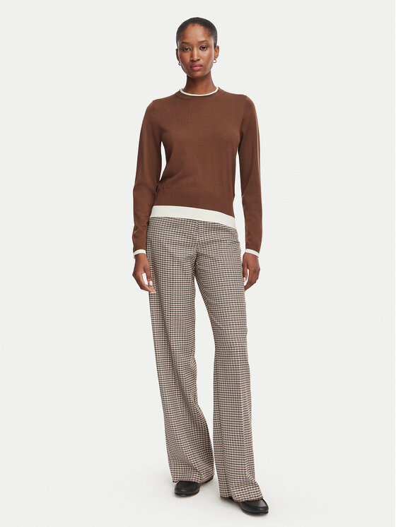 Marella Marella Pantaloni din material Emme by Marella Amato 2625136141 Bej Wide Leg