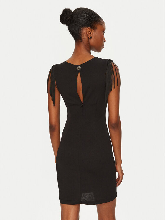 Rinascimento Rinascimento Cocktail obleka CFC0121754003 Črna Regular Fit