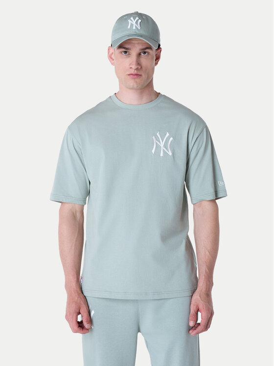New Era Tričko New York Yankees MLB League Essential Pastel 60596180 Zelená Regular Fit