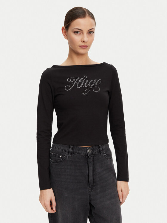 HUGO HUGO Palaidinė 50537227 Juoda Slim Fit