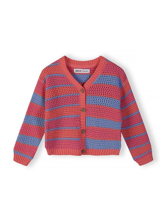 minoti minoti Kardigan 30KNIT106 Koralowy Regular Fit