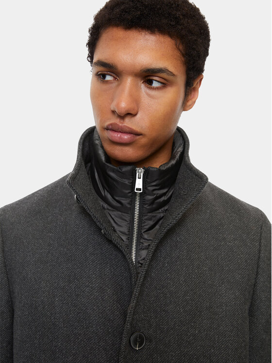 Marc O'Polo Marc O'Polo Vuneni kaput 329010171042 Siva Regular Fit