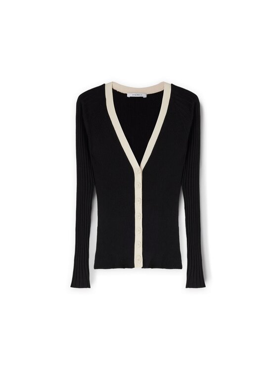 Motivi Motivi Cardigan M362W003445N0Z3 Nero Slim Fit