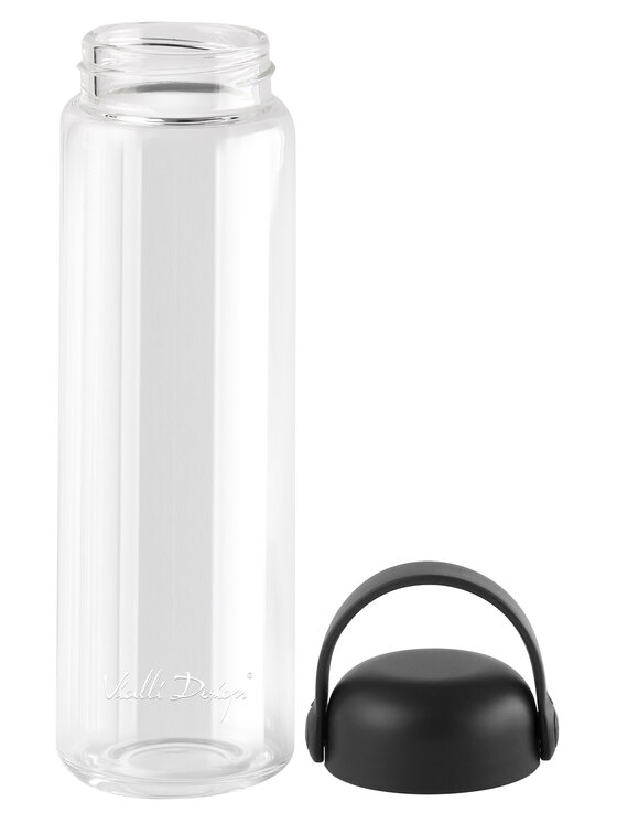 Vialli Design Vialli Design Butelka na wodę SZKLANA BUTELKA NA WODĘ 540ML FUORI CZARNA 30237 Czarny