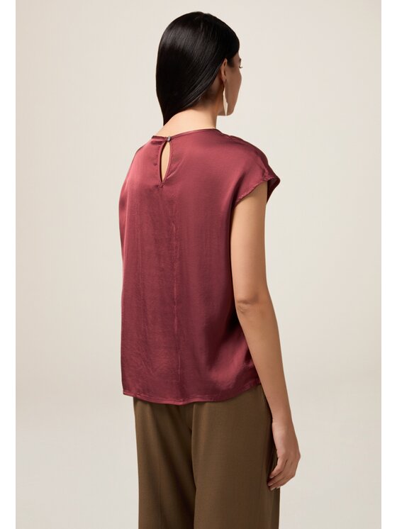 Oltre Oltre Blusa 2481J000720N036 Bordeaux Regular Fit